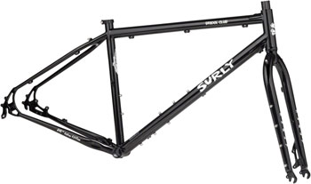 Surly Bridge Club Frameset - 27.5", Steel, Trevor's Closet Black, X-Small Trevor's Closet Black EA Touring Frame