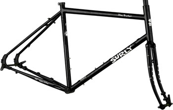 Surly Disc Trucker Frameset - 26", Steel, Hi-Viz Black, 54cm Hi-Viz Black EA Touring Frame
