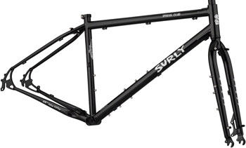 Surly Bridge Club Frameset - 27.5"/700c, Steel, Black, X-Small Dark Black EA Touring Frame