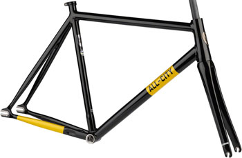 All-City Thunderdome Frameset - 700c, Aluminum, Gold Fang, 46cm Gold Fang EA Track Frames