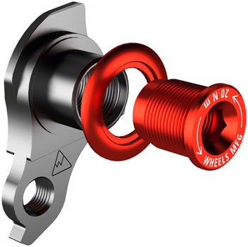 Wheels Manufacturing Universal Derailleur Hanger - 487-1, For Trek ABP MTB Frames designed to accept SRAM UDH, Black/Red EA Derailleur Hangers