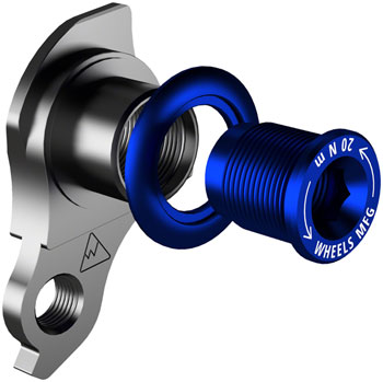 Wheels Manufacturing Universal Derailleur Hanger - 487-6, For Trek ABP MTB Frames designed to accept SRAM UDH, Black/Blue EA Derailleur Hangers
