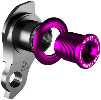 Wheels Manufacturing Universal Derailleur Hanger - 487-7, For Trek ABP MTB Frames designed to accept SRAM UDH, Black/Purple EA Derailleur Hangers