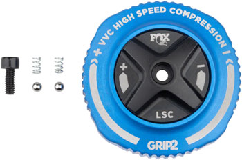 FOX Topcap Assembly - 2014 36 FLOAT, Air, Alloy, Black Ano EA Adjuster Knob & External Hardware