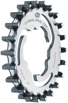 Gates Carbon Drive CDX CenterTrack 3-Lobe SureFit™ Rear Sprocket - 22t, Shimano/SRAM 3-Lobe, Silver EA Belt Drive Cog