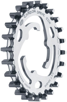 Gates Carbon Drive CDX CenterTrack 3-Lobe SureFit™ Rear Sprocket - 24t, Shimano/SRAM 3-Lobe, Silver EA Belt Drive Cog
