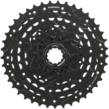 Shimano CUES CS-LG300-9 Cassette - 9-Speed, 11-41t, LINKGLIDE, Black EA Cassettes