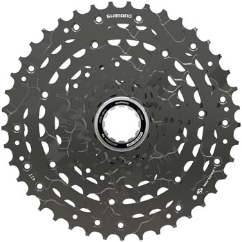 Shimano CUES CS-LG400-9 Cassette - 9-Speed, 11-41t, LINKGLIDE, Black EA Cassettes