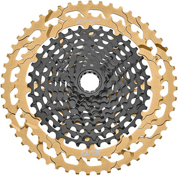 TRP CS-M9050-12 EVO Cassette - 12-Speed, 10-52t, MicroSpline Compatible, Black/Gold EA Cassettes