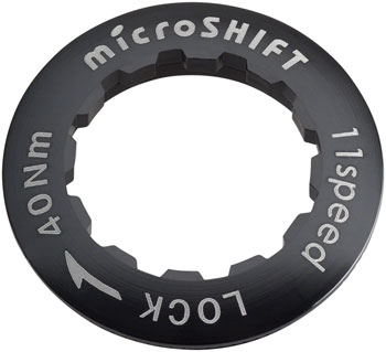 microSHIFT Cassette Lockring - Alloy, Black EA Cassette Lockrings