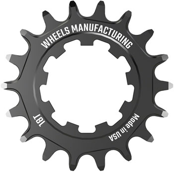 Wheels Manufacturing SOLO-SPEED Cog - 18t, Fits SOLO-SPLINE and SOLO-XD kits, Black BAG Drivers and Single Cogs