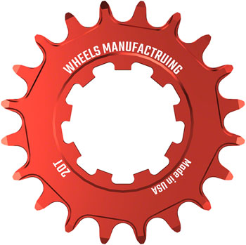 Wheels Manufacturing SOLO-SPEED Cog - 20t, Fits SOLO-SPLINE and SOLO-XD kits, Red BAG Drivers and Single Cogs