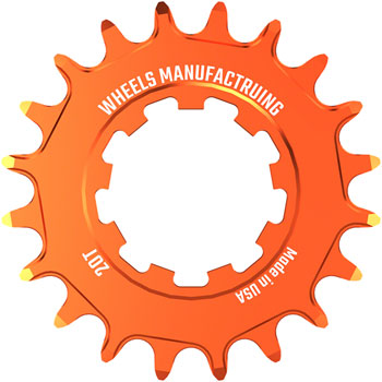 Wheels Manufacturing SOLO-SPEED Cog - 20t, Fits SOLO-SPLINE and SOLO-XD kits, Orange EA Drivers and Single Cogs