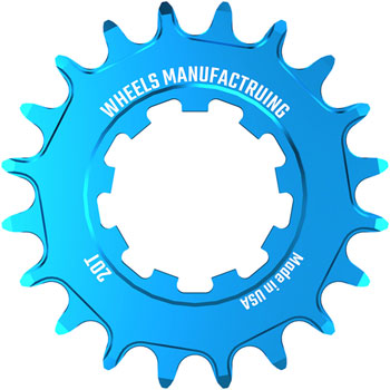 Wheels Manufacturing SOLO-SPEED Cog - 20t, Fits SOLO-SPLINE and SOLO-XD kits, Teal EA Drivers and Single Cogs