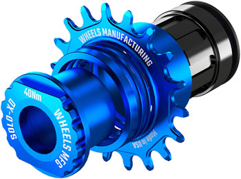Wheels Manufacturing SOLO-XD XD/XDR Single Speed Conversion Kit - 18t, For SRAM XD/XDR Freeubs, Blue EA Single-Speed Conversion Kits