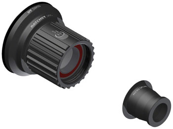 DT Swiss Ratchet DEG Freehub Body - Shimano Micro Spline, Light, Aluminum, Ball Bearing, w/ End Cap, 12 x 148 mm EA Freehub Body