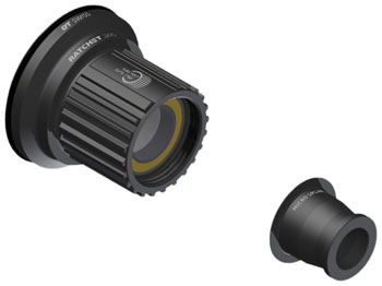 DT Swiss Ratchet DEG Freehub Body - Shimano Micro Spline, Light, Aluminum, Ceramic Ball Bearing, w/ End Cap, 12 x 148 mm EA Freehub Body