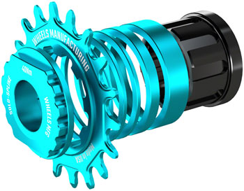 Wheels Manufacturing SOLO-SPLINE Micro Spline Single Speed Conversion Kit - 18t, For Shimano Micro Spline Hub Bodies, Teal EA Single-Speed Conversion Kits