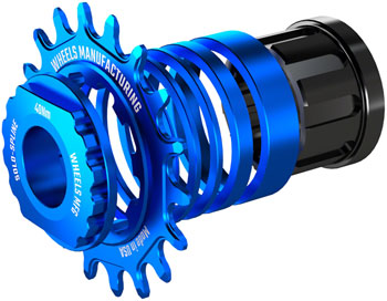 Wheels Manufacturing SOLO-SPLINE Micro Spline Single Speed Conversion Kit - 18t, For Shimano Micro Spline Hub Bodies, Blue EA Single-Speed Conversion Kits