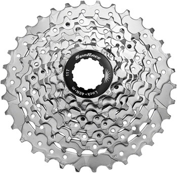 SunRace M96 Cassette - 9-Speed, 11-34t, Nickel EA Cassettes