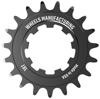 Wheels Manufacturing SOLO-SPEED Cog - 19t, Fits SOLO-SPLINE and SOLO-XD kits, Black EA Drivers and Single Cogs