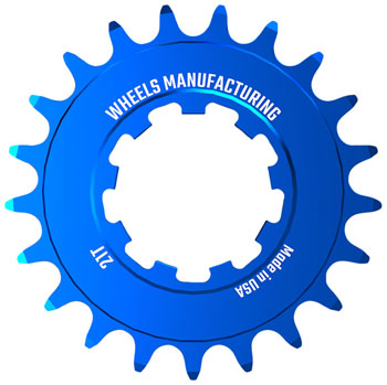 Wheels Manufacturing SOLO-SPEED Cog - 21t, Fits SOLO-SPLINE and SOLO-XD kits, Blue EA Drivers and Single Cogs