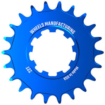 Wheels Manufacturing SOLO-SPEED Cog - 22t, Fits SOLO-SPLINE and SOLO-XD kits, Blue EA Drivers and Single Cogs