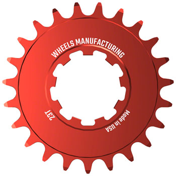 Wheels Manufacturing SOLO-SPEED Cog - 23t, Fits SOLO-SPLINE and SOLO-XD kits, Red EA Drivers and Single Cogs