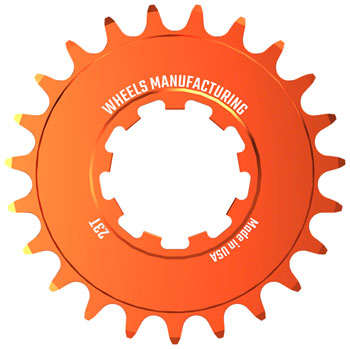 Wheels Manufacturing SOLO-SPEED Cog - 23t, Fits SOLO-SPLINE and SOLO-XD kits, Orange EA Drivers and Single Cogs