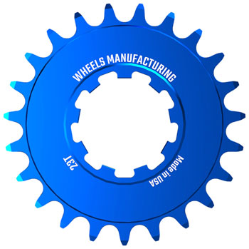 Wheels Manufacturing SOLO-SPEED Cog - 23t, Fits SOLO-SPLINE and SOLO-XD kits, Blue EA Drivers and Single Cogs