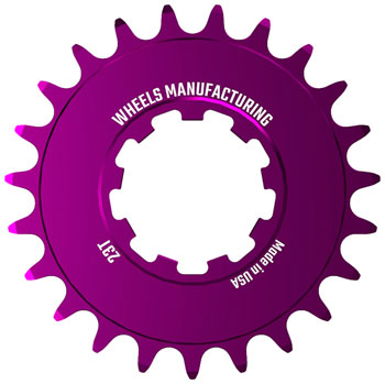Wheels Manufacturing SOLO-SPEED Cog - 23t, Fits SOLO-SPLINE and SOLO-XD kits, Purple EA Drivers and Single Cogs