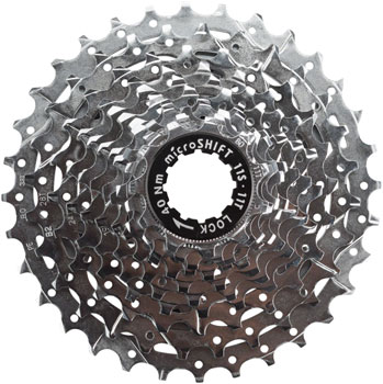 microSHIFT H11 Cassette - 11 Speed, 11-32t, Silver, Chrome Plated Silver EA Cassettes