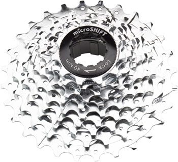 microSHIFT G10 Cassette - 10 Speed, 11-28t, Silver, Chrome Plated, With Spider Silver EA Cassettes