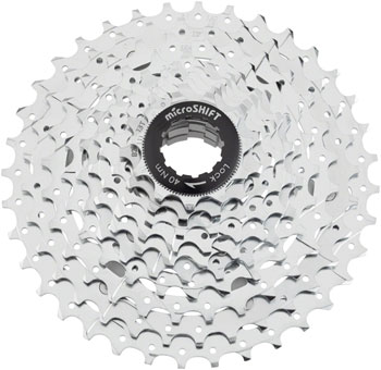 microSHIFT G10 Cassette - 10 Speed, 11-36t, Chrome Plated, With Spider Silver EA Cassettes