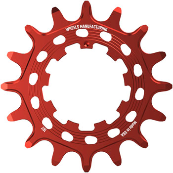 Wheels Manufacturing SOLO HG Cog - 16t, Fits SOLO-HG Kits, Red EA Drivers and Single Cogs