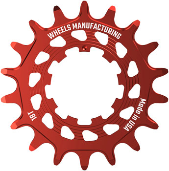 Wheels Manufacturing SOLO HG Cog - 18t, Fits SOLO-HG Kits, Red EA Drivers and Single Cogs