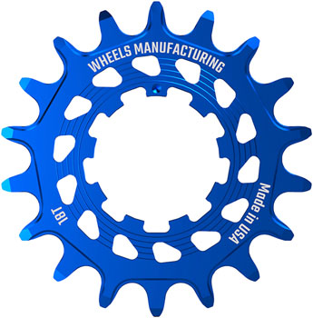 Wheels Manufacturing SOLO HG Cog - 18t, Fits SOLO-HG Kits, Blue EA Drivers and Single Cogs