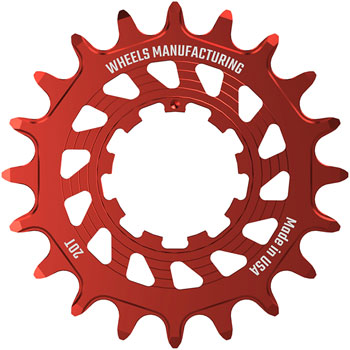 Wheels Manufacturing SOLO HG Cog - 20t, Fits SOLO-HG Kits, Red EA Drivers and Single Cogs