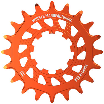 Wheels Manufacturing SOLO HG Cog - 20t, Fits SOLO-HG Kits, Orange EA Drivers and Single Cogs