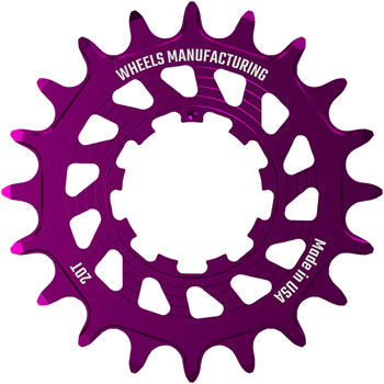 Wheels Manufacturing SOLO HG Cog - 20t, Fits SOLO-HG Kits, Purple EA Drivers and Single Cogs