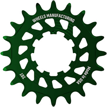 Wheels Manufacturing SOLO HG Cog - 20t, Fits SOLO-HG Kits, Green EA Drivers and Single Cogs