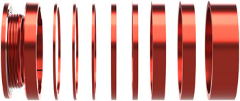 Wheels Manufacturing SOLO-HG Single Speed Conversion Kit - For HG Style Hubs, Red EA Single-Speed Conversion Kits