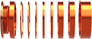 Wheels Manufacturing SOLO-HG Single Speed Conversion Kit - For HG Style Hubs, Orange EA Single-Speed Conversion Kits