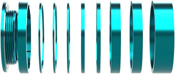 Wheels Manufacturing SOLO-HG Single Speed Conversion Kit - For HG Style Hubs, Teal EA Single-Speed Conversion Kits