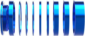 Wheels Manufacturing SOLO-HG Single Speed Conversion Kit - For HG Style Hubs, Blue EA Single-Speed Conversion Kits