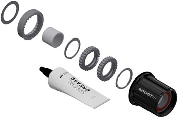 DT Swiss Ratchet LN Freehub Body Upgrade Kit - Shimano HG 11 MTN, Standard, Aluminum, Sealed Bearing, 36T KIT Freehub Body