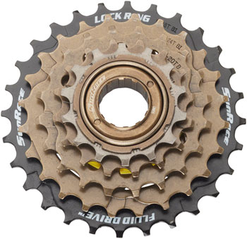 SunRace M2A 2S6 Freewheel - 5-Speed, 14-28t, Black/Brown EA Multi-Speed Freewheels