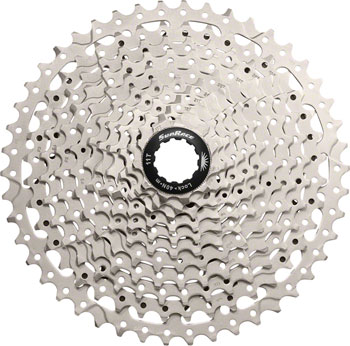 SunRace MS8 Cassette - 11 Speed, 11-46t, Silver EA Cassettes