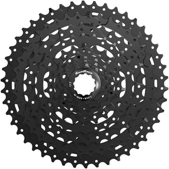 SunRace M993 Cassette - 9 Speed, 11-46t, Alloy Spider and Lockring, ED Black EA Cassettes