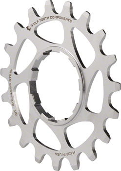 Wolf Tooth Single Speed Stainless Steel Cog - 19t, Compatible with 3/32" Chains EA Drivers and Single Cogs